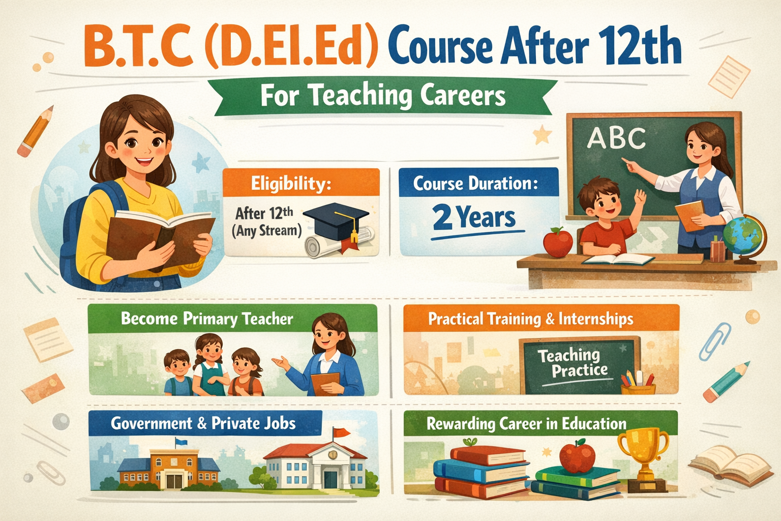 : B.T.C (D.El.Ed.) Course After 12th | Eligibility, Fees & Career Scope
