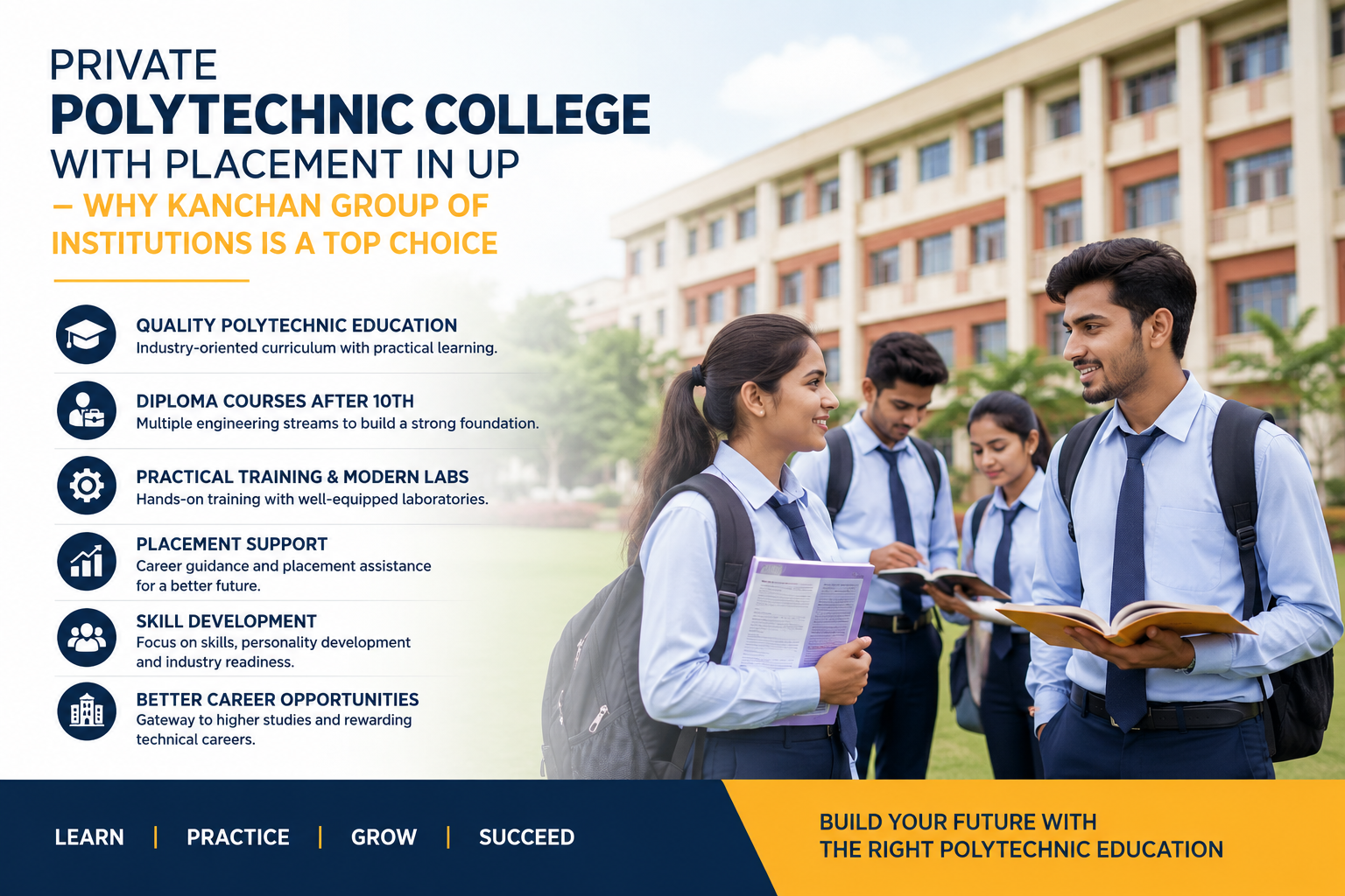 Private Polytechnic College with Placement in UP – Why Kanchan Group of Institutions is a Top Choice