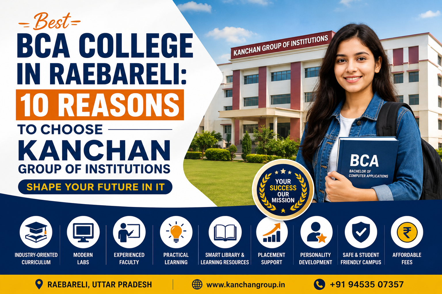 Best BCA College in Raebareli: 10 Reasons to Choose Kanchan Group of Institutions