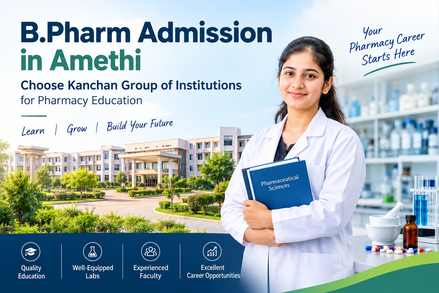 B.Pharm Admission in Amethi: Choose Kanchan Group of Institutions for Pharmacy Education